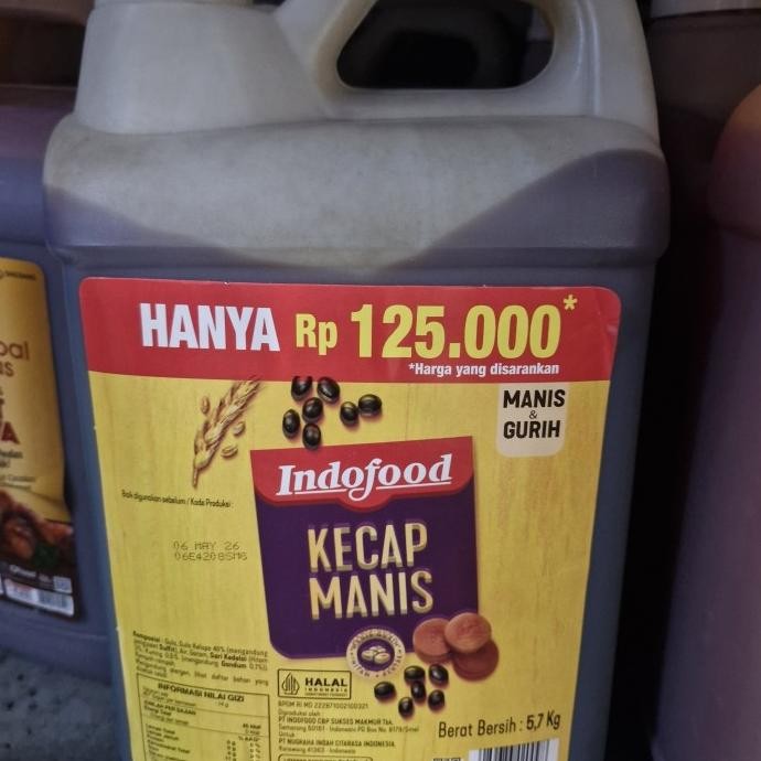 

Kecap Manis Indofood Jerigen 5.7kg Grosir GOJEK