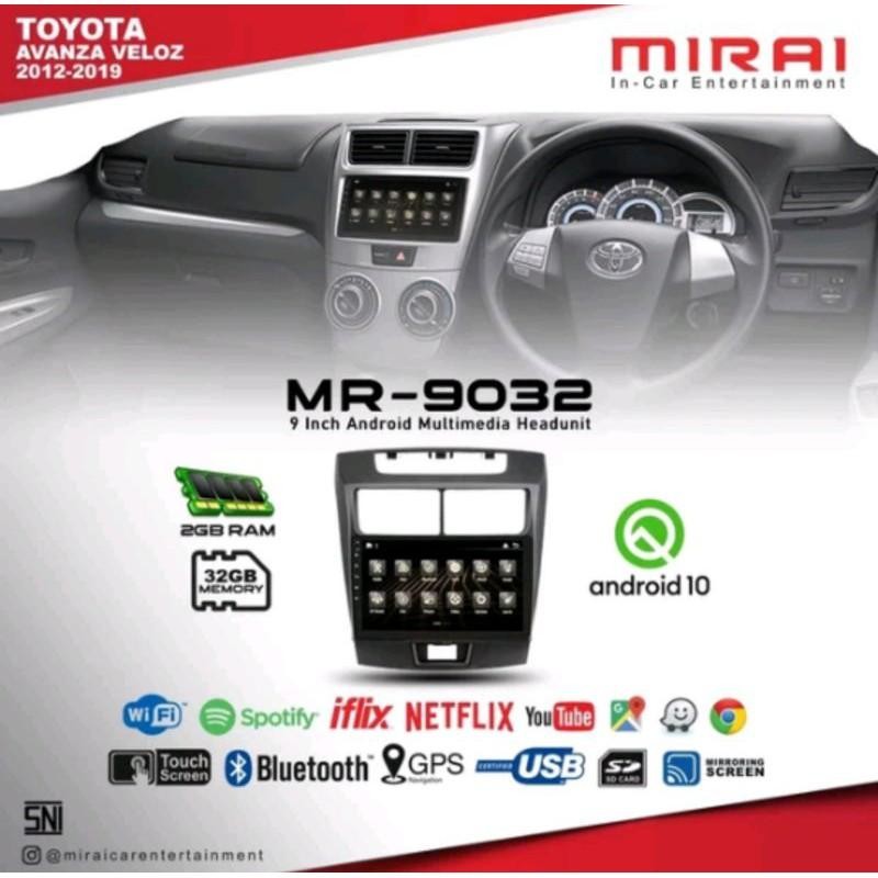 Head Unit Avanza Veloz Xenia 2012 2015 Mirai Mr 9032 Cp ( Car Play) 9 Inch Android