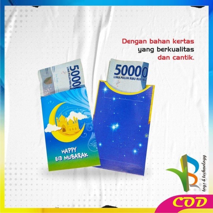Rb-C823 Amplop Lebaran Isi 50Pcs Motif Karakter Dompet Uang Hari Raya PromoR300125A