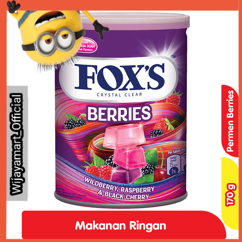 

FOX'S Crystal Clear Permen Berries Kaleng 170 g