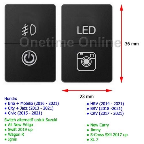 Switch Honda Dual Saklar Crv-Hrv-Brv-Civic-City-Jazz-Brio-Mobilio