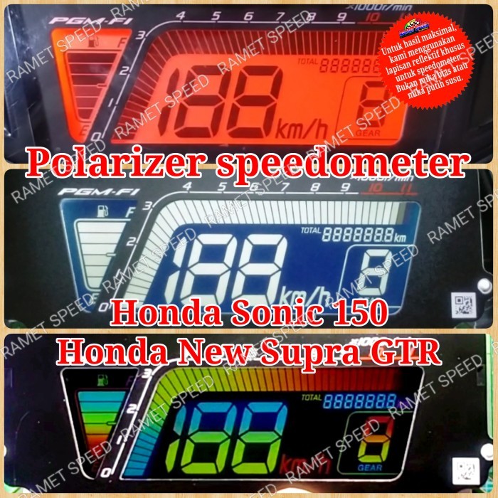 POLARIZER SPEEDOMETER HONDA SONIC 150 POLARIS SPEEDOMETER HONDA SONIC