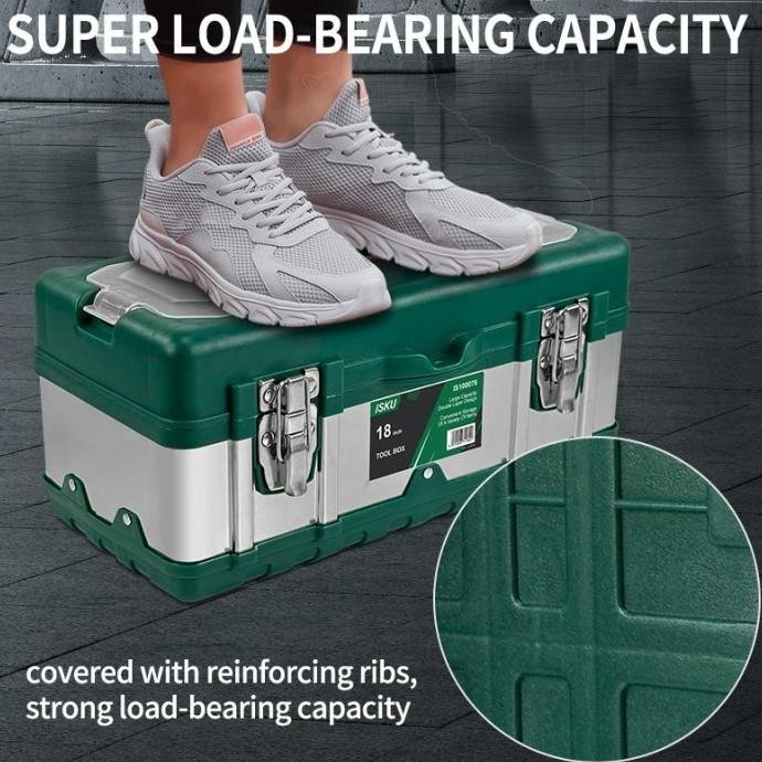 ISKU Tool box Besar 20 Inch Box Tahan lama Toolbox Kotak Peralatan Perkakas/kotak perkakas 17inch/ko