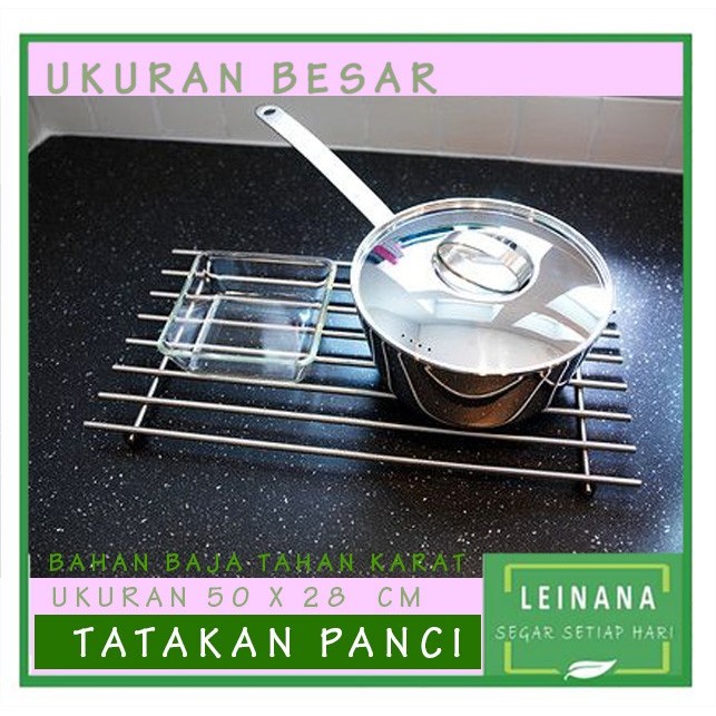TERLARIS BESI BESAR Tatakan panci baja tahan karat 50x28 cm ALAS PANCI dudukan