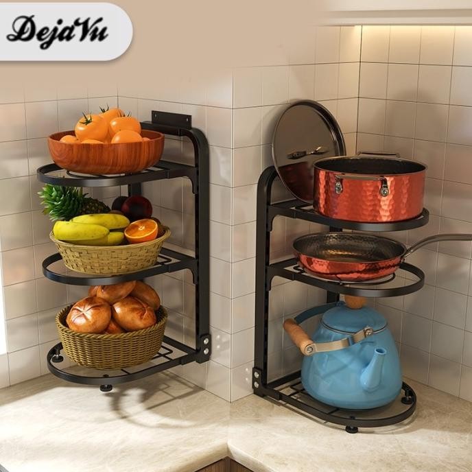 Dejavu Rak Panci Dapur Susun Rak Peralatan Dapur Serbaguna HRM146