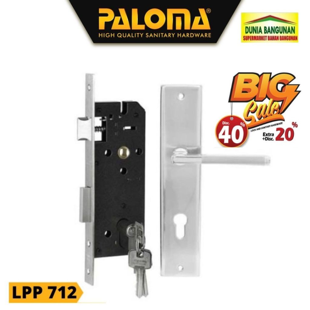 Handle Pintu PALOMA LPP 712 Handle Gagang Pintu 1 Set