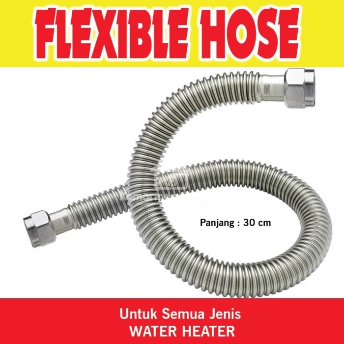 Terlaris Flexible Hose Selang kaku heavy duty water heater ariston rinnai 30 cm SALE