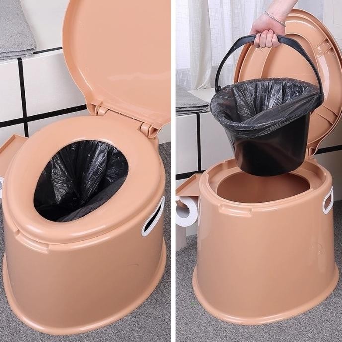 Toilet Duduk Portable Kloset Jongkok WC Duduk Portable Pispot Kursi Anak Dewasa