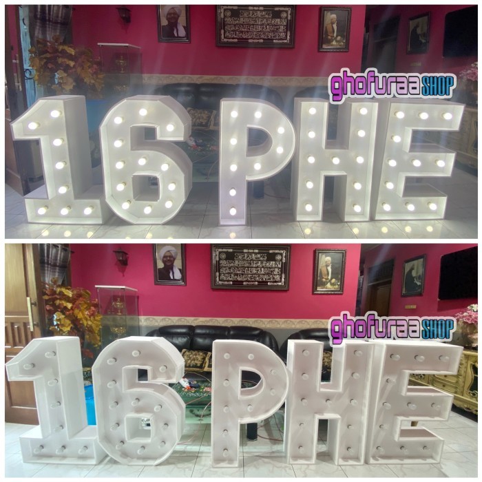 

TERBARU! custom huruf Angka styrofoam Besar 3D Tinggi 100 cm custom huruf