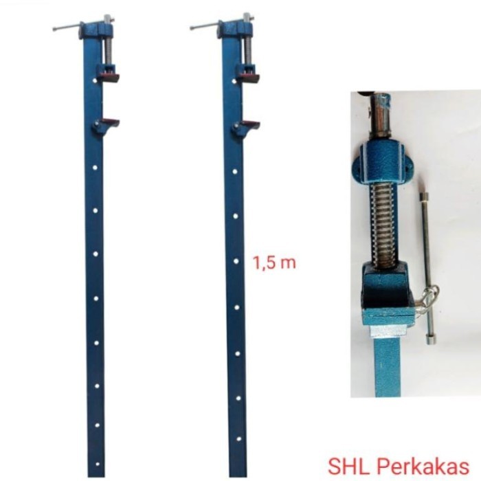 TERLARIS CATOK KAYU T 1,5 m - T CLAMP - KLEM T - PRES KAYU - ALAT PERTUKANGAN