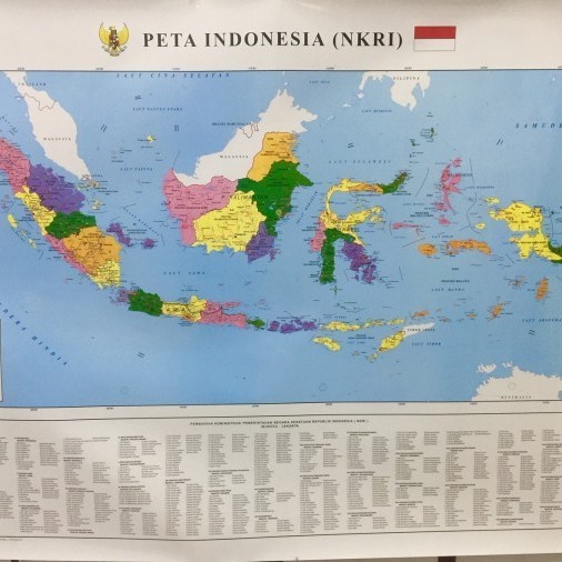 

BIG PROMO Peta Indonesia ukuran 102 x 72cm lembaran