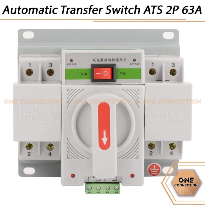 Automatic transfer switch ATS 2P 63A Otomatis PLN ke Genset / Inverter