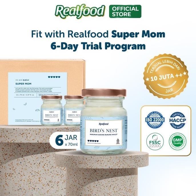 

Realfood Trial Super Mom Minuman Sarang Burung Walet dengan Premiks Vitamin (Asam Folat)