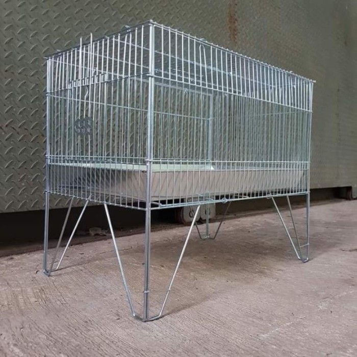 BAK KERAMBA TEMPAT WADAH MANDI BURUNG KACER DAN MURAI BESI STAINLESS