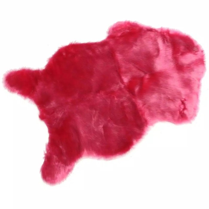 Karpet Karpet Bulu Domba Lantai & Kursi Sofa Lembut Adem Hangat serta Halus - Merah Muda tebal lipat