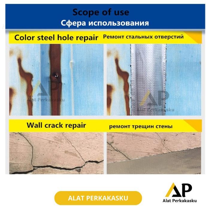 Promo Lakban Anti Bocor Lebar 10cm 20cm x Panjang 5m 10m Aluminium Foil COD