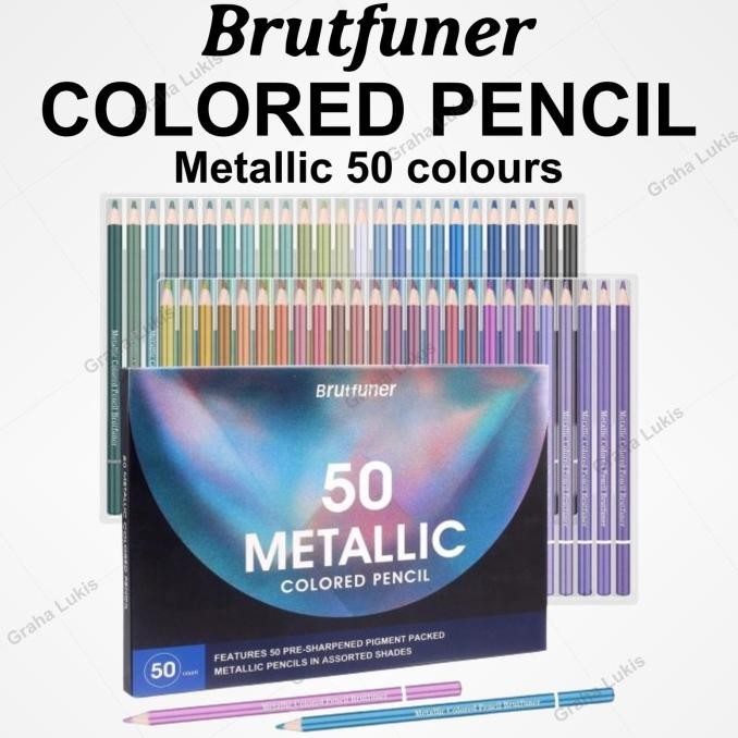 

Sale Brutfuner Oil Base Color Pencil / Pensil Warna Set 50 Mettalic