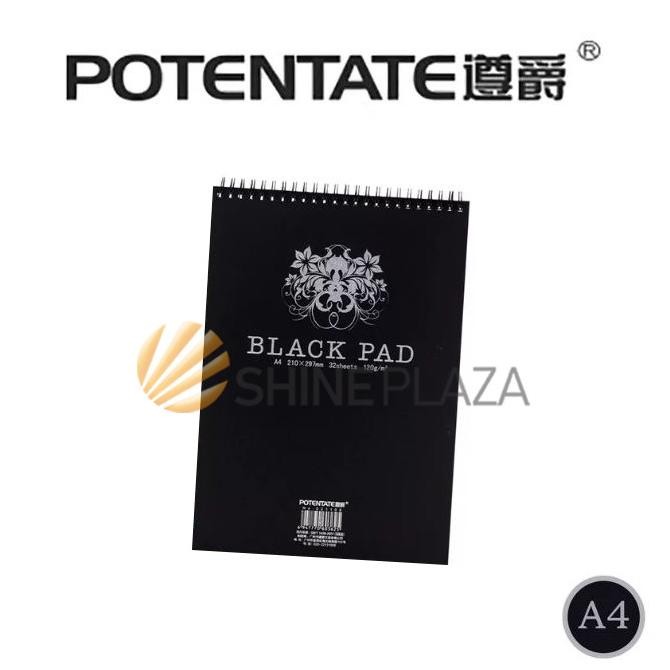 

Sale Potentate A4 Sketchbook 120Gsm - Potentate Black Paper A4 Wire Book