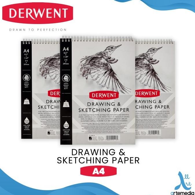 

Sale Buku Sketsa Derwent A4 Sketch Pad Wirebound Drawing Sketching Paper