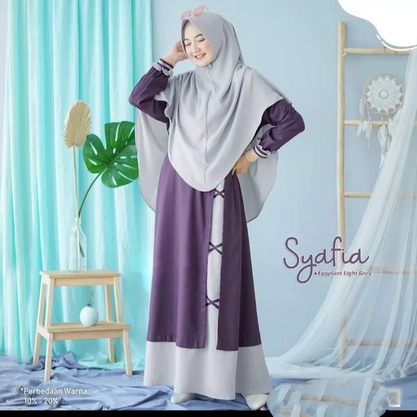 Gamis Wanita Muslim Syari Terbaru Dress Cewek Muslimah Dewasa Baju Muslim Set