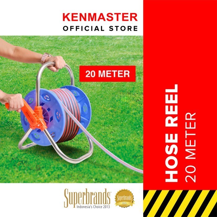 TERUJI Water Hose Reel Selang Air Gulungan / Gulungan Selang / Selang Air Gulung 20 Meter - KM20