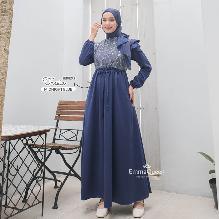 Emmaqueen Gamis Dress Tule - Dress Tresia