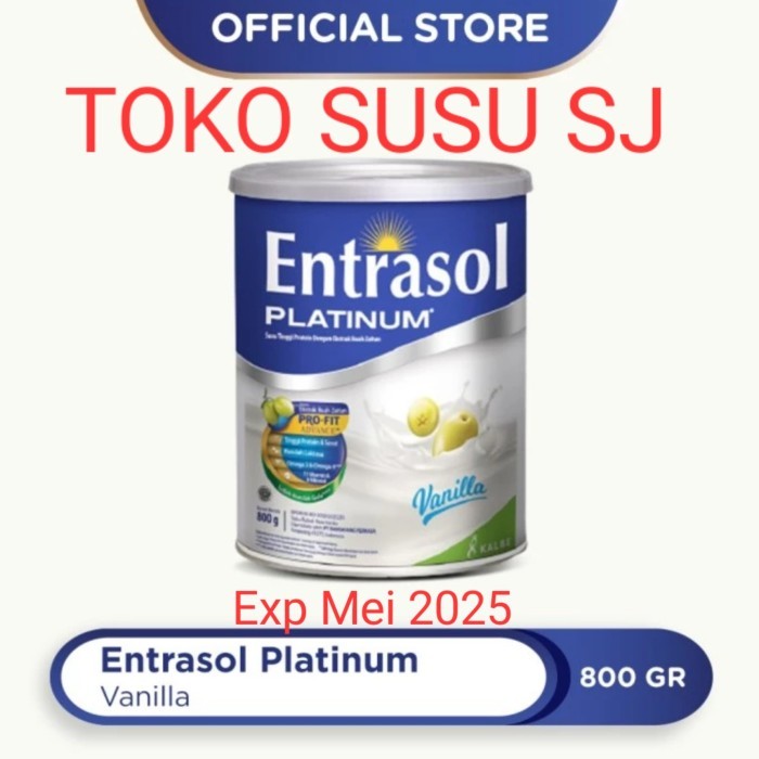 

ENTRASOL PLATINUM VANILA 800 GRAM/800GR/SENIOR/VANILLA