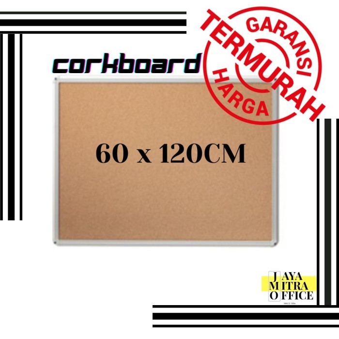 

CorkBoard papan bludru Sakana 60 x 120 polos gantung