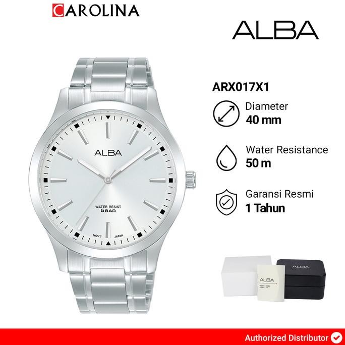 Sale Jam Tangan Couple Alba Arx017X1/Arx035X1 Silver Dial Stainless Steel Strap