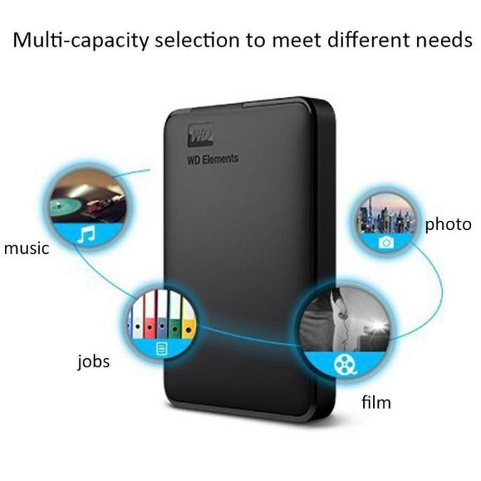 WD Hardisk External HDD USB hardisk eksternal 3.0 1TB / 2TB hard disk Portable Eksternal Hardisk