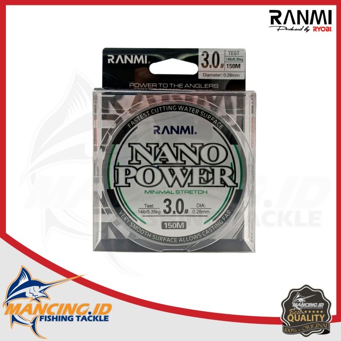 Fishing Line RANMI Nano Power 150M Minimal Stretch Senar Pancing Nylon