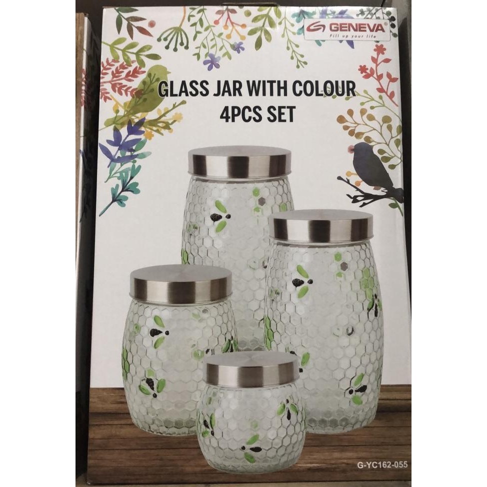 Toples kaca geneva isi 4 untuk lebaran