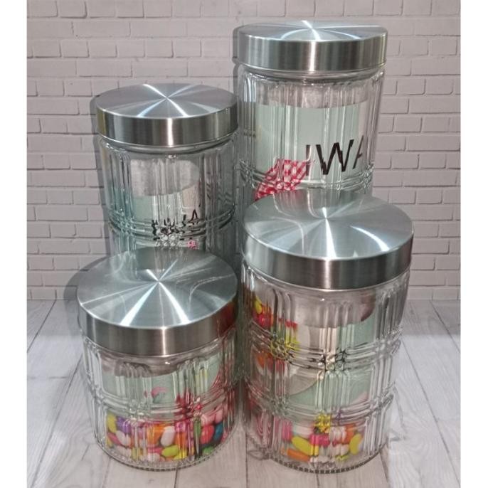 TOPLES KACA SET 4 PCS / TOPLES MAKANAN / TOPLES IMLEK / TOPLES LEBARAN