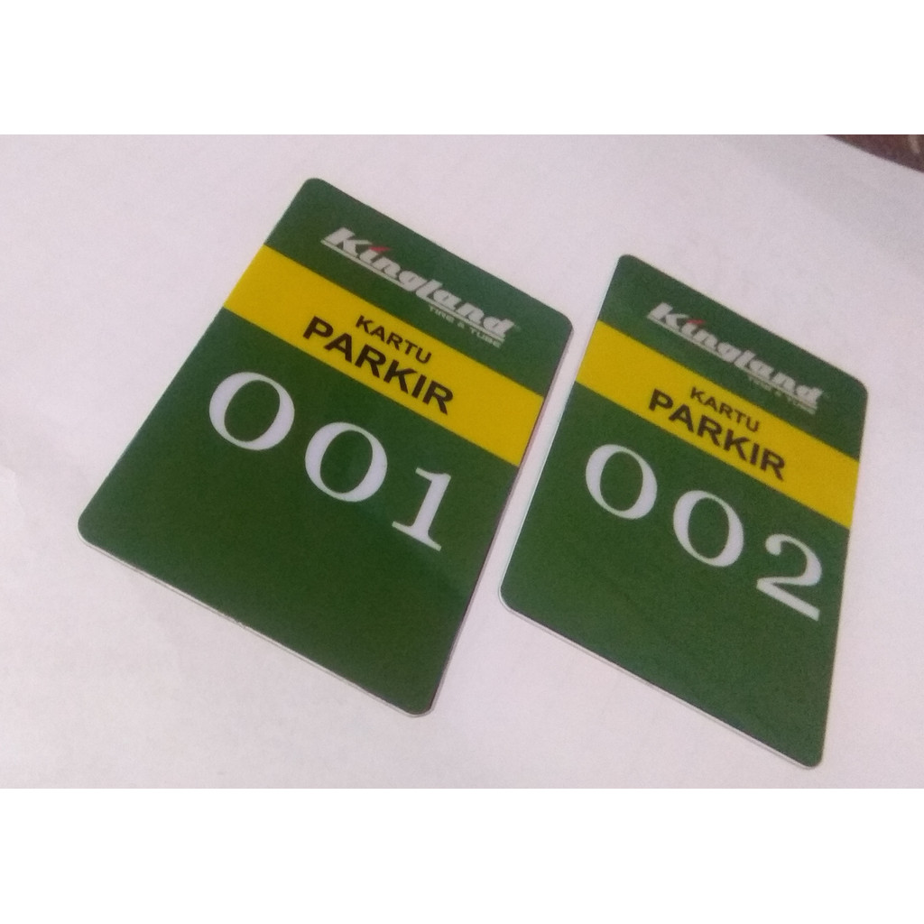 

Kartu Parkir Bahan PVC