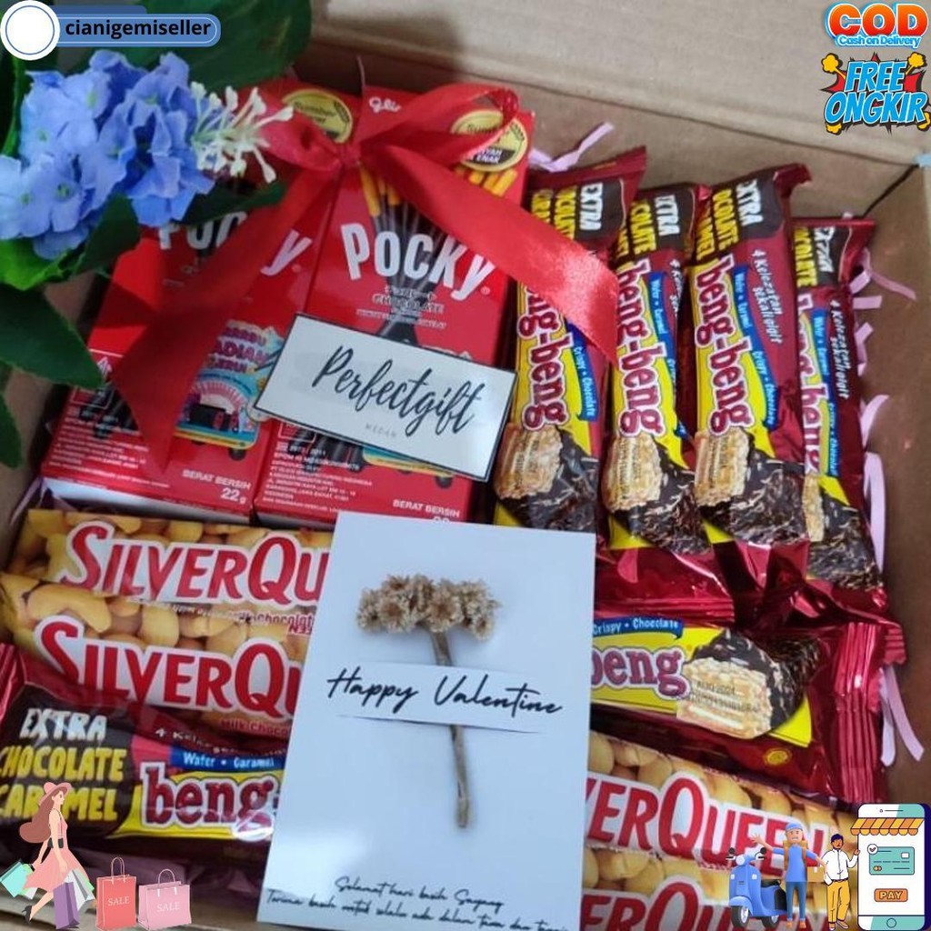 

Hampers Snack Coklat Bunga Abadi Kado Hadiah Ulang Tahun Anniversary D Best Seller