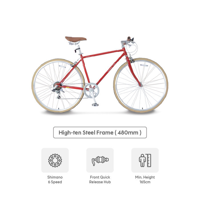 Sepeda London Taxi Road Bike 700C - Red
