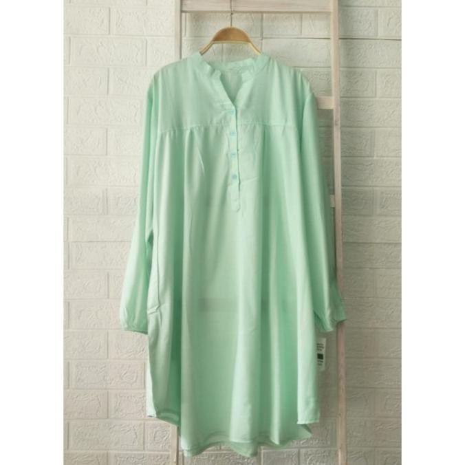 Murah Tunik Polos Viscose Jumbo Hijau Mint