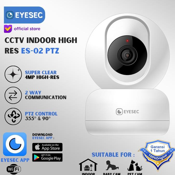 Cctv Indoor Eyesec 4Mp 1440P Smart Cctv Wifi Ptz