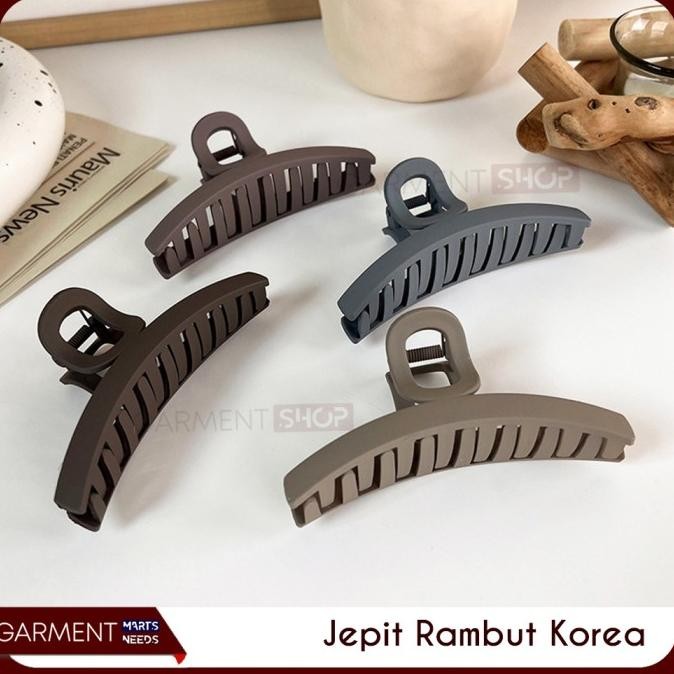hanya disini] Jepit Plastik Korea Premium Doff Jelly Jedai Wanita Cantik Elegan