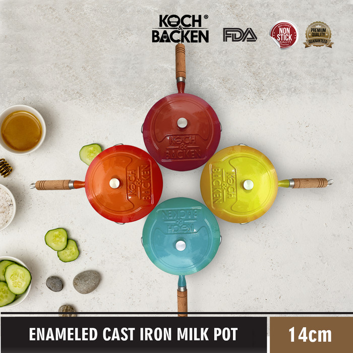 KOCH&BACKEN Enameled Cast Iron Milk Pot 14cm