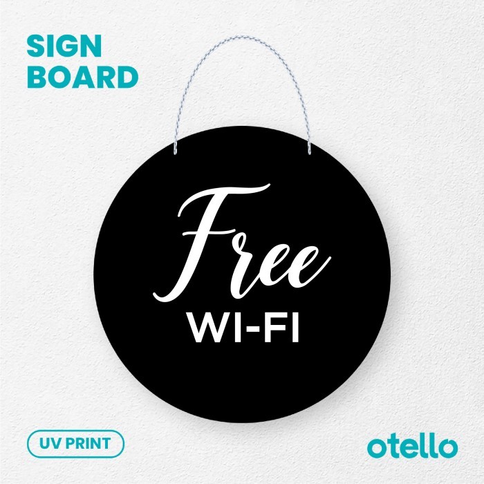 

Free Wifi Sign Board Akrilik Papan Signage Toko Restoran Acrylic Label O4M9