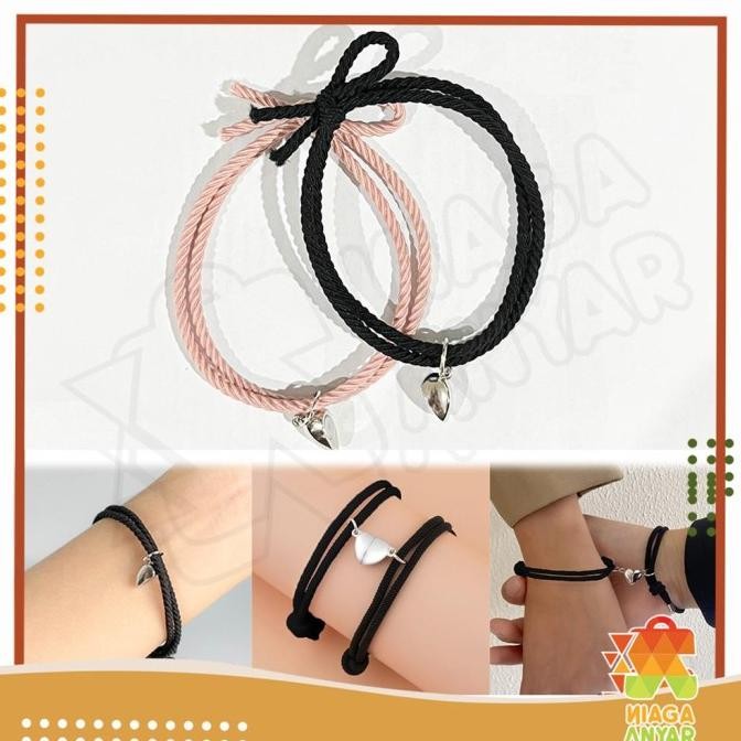 Sale Na Set Gelang Couple Magnet Isi 2Pcs / Gelang Persahabatan Bestie