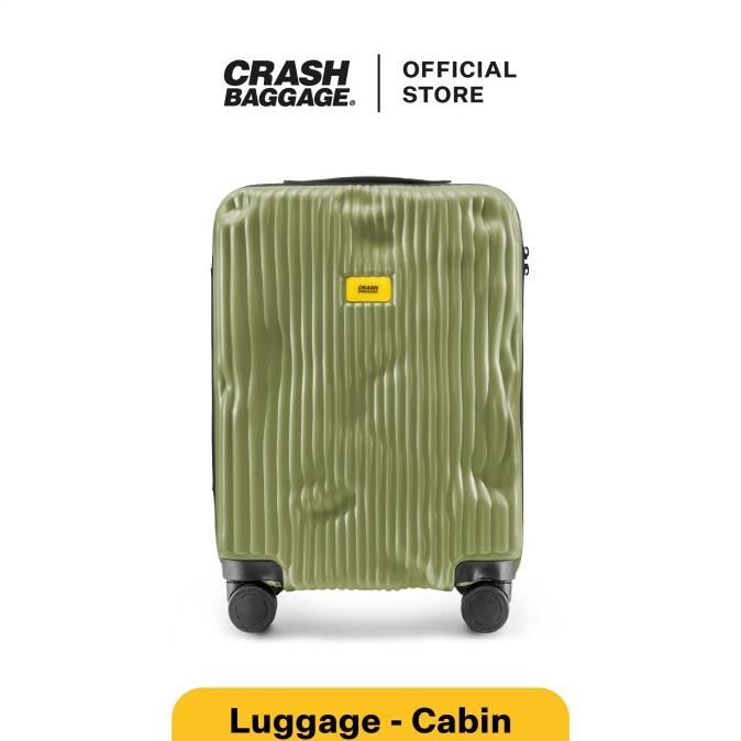 Crash Baggage Stripe Luggage Green Olive 36 lt Cabin