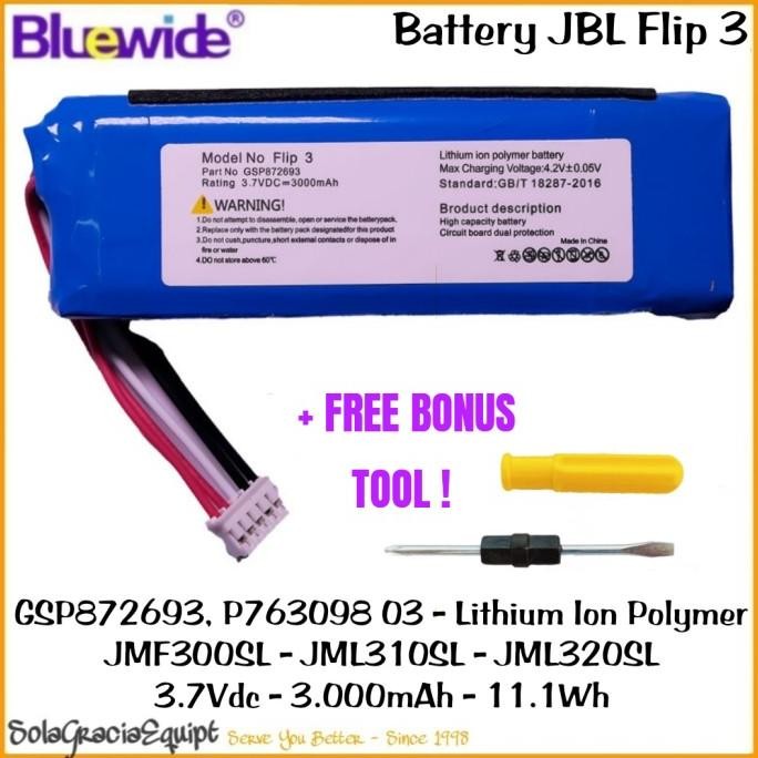 Batre / Baterai / Battery Speaker JBL Flip 3 - GSP872693 - 3.000mAh