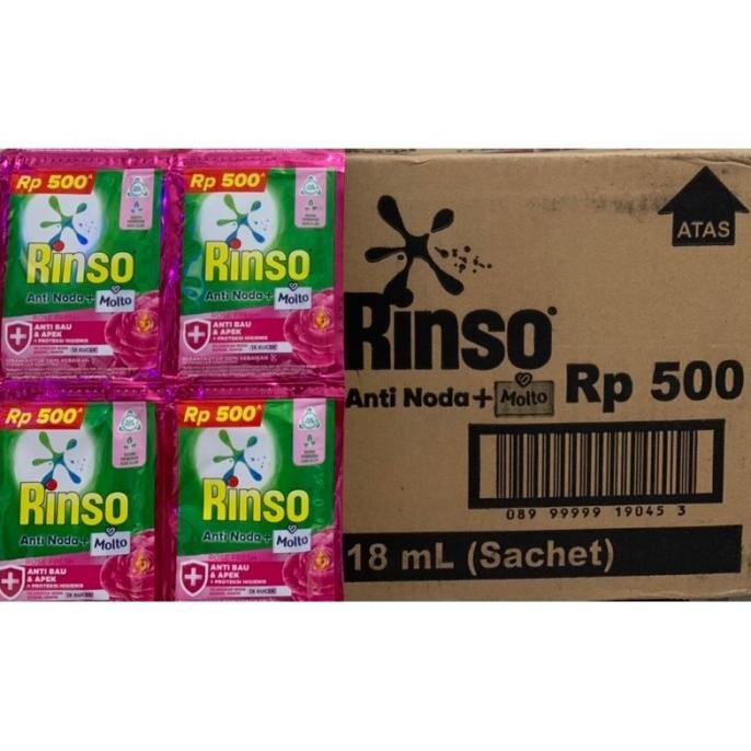 1 Dus 24 Renceng ( 288 Sachet ) Rinso Cair Sachet 18ml Rose Fresh