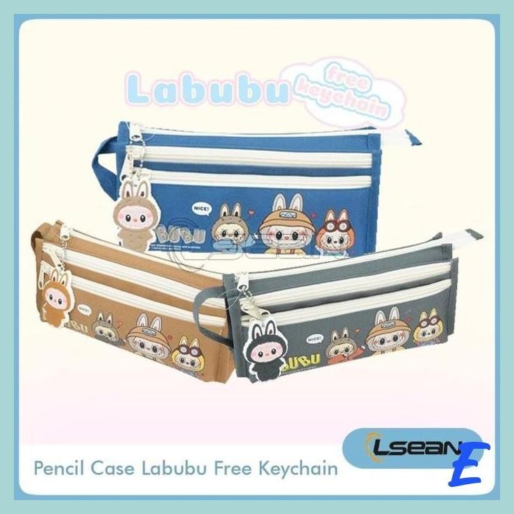 

| STV | TEMPAT PENYIMPANAN ALAT TULIS PENCIL CASE KARTUN KARAKTER LABUBU LUCU KAPASITAS BESAR BAHAN KANVAS