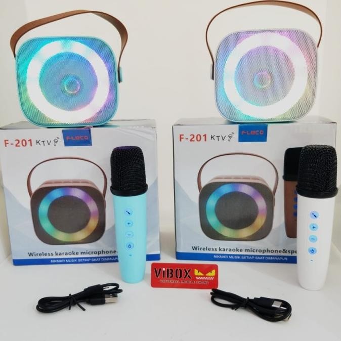 speaker portable free mic FLECO KTV F -201