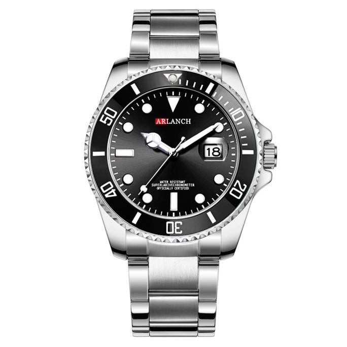 Sale Jam Tangan Pria Arlanch 305 Analog Date Anti Air Quartz Stainless Steel