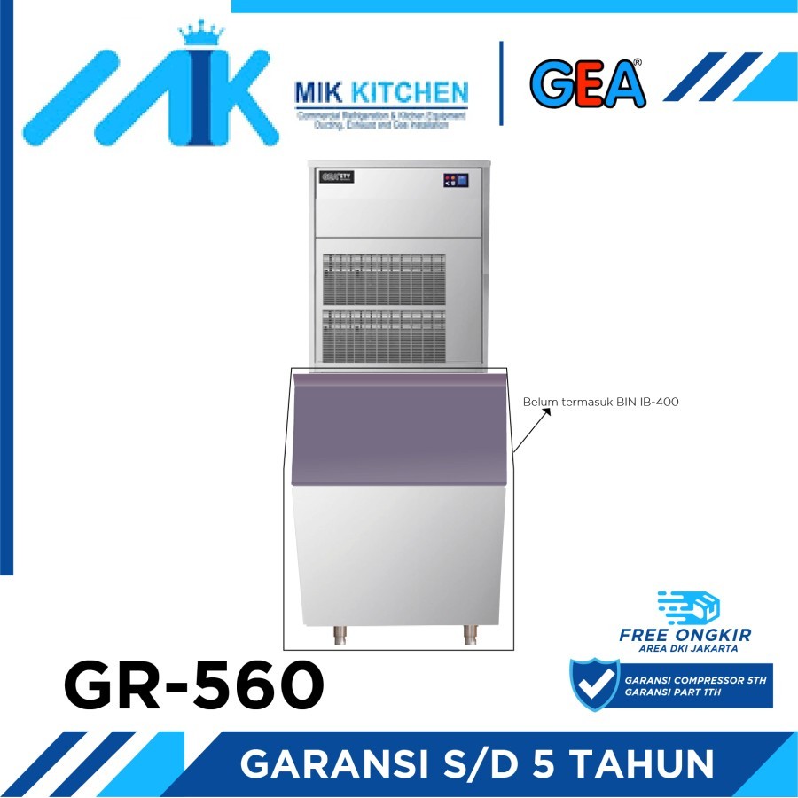 GEA GR-560 Granular Ice Maker - Mesin Pembuat Es Butiran 446 kg/hari