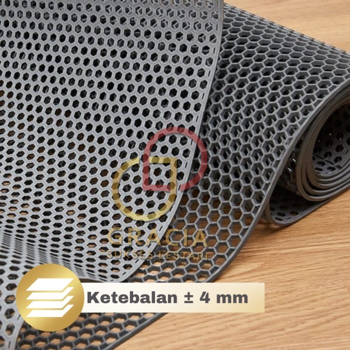 Keset Karpet Anti Slip Kamar Mandi Karpet Wudhu Masjid Hexagon Meteran